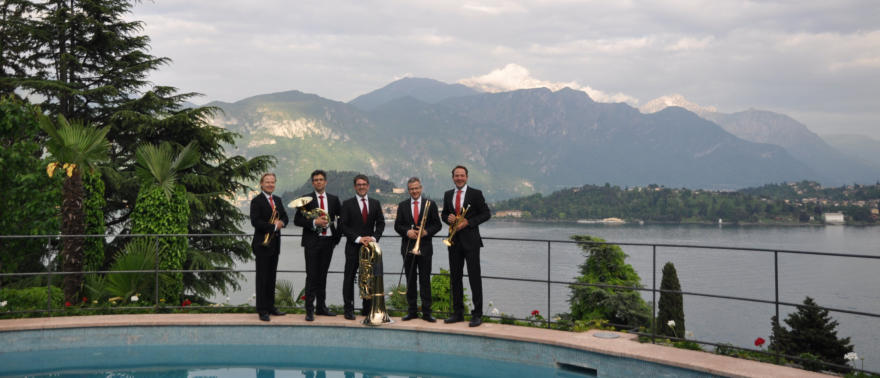Brassmatiker am Pool
